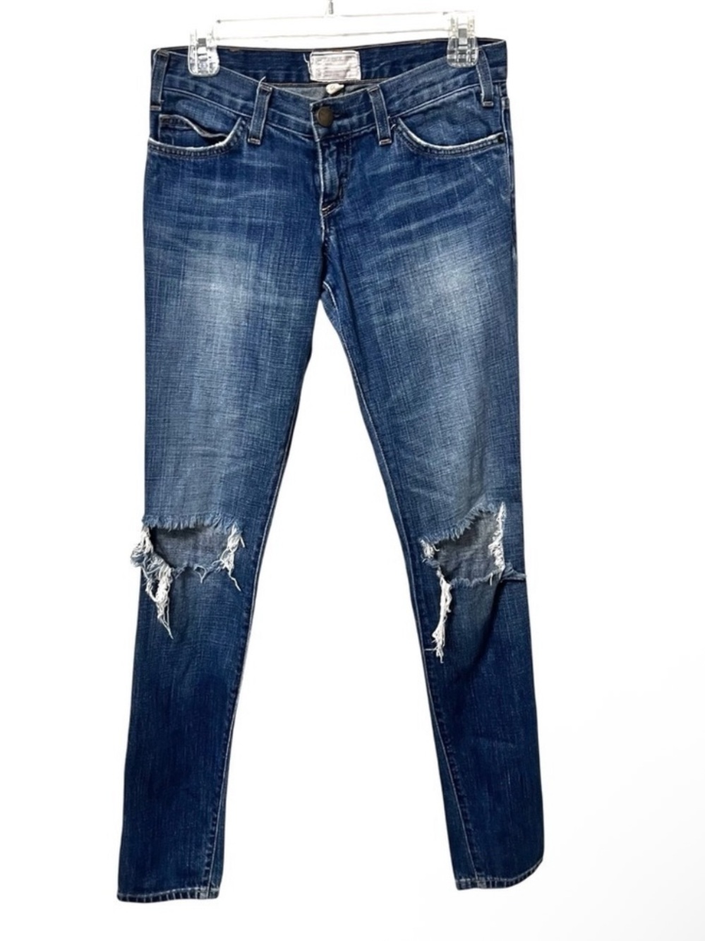 Current Elliott Easy Love Destroy Distressed Low Rise Jeans
